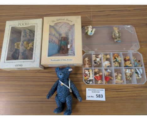 Collectables; Teddy Bears: Collection of teddy bear related items including Steiff, Peter Fagan Colourbox, and Gund miniature