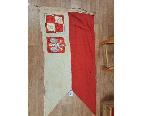 Collectables; Militaria: Poland a Free Polish Airforce WW2 era flag, stamped Polskie Sily Powletrzne, London 1944.