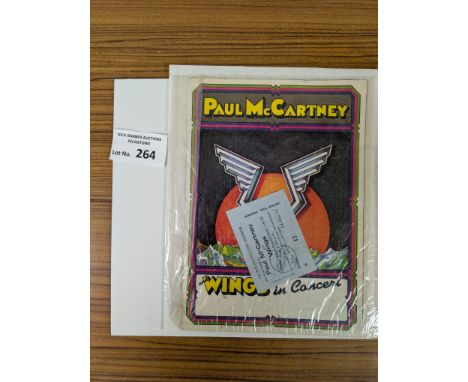 Music Memorabilia: Paul McCartney and Wings in concert tour programme, 1975; including ticket (Manchester September 12).