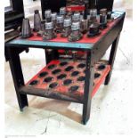 Lot of assorted cat tooling with cabinet / Gabinete porta cat con herramienta