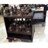 Lot of assorted cat tooling with car / Carros porta cat con herramienta