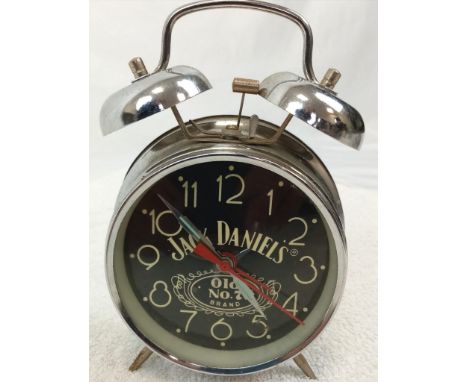 A Jack Daniels Double Bell Alarm Clock. In working order. 