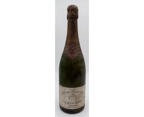 A Glorious Bottle of Vintage 1964 Krug French Champagne. A rare release from one of the Champagne areas most revered houses. 