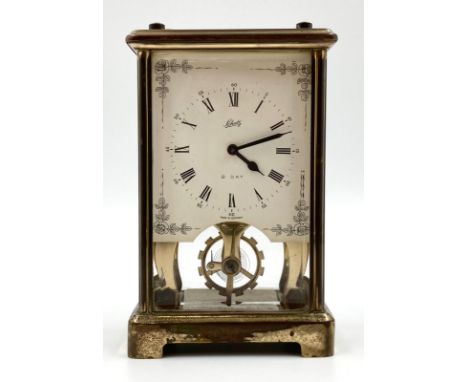 A Vintage 1950s August Schatz - 8 Day Brass Carriage Clock. In working order. 13cm tall. 