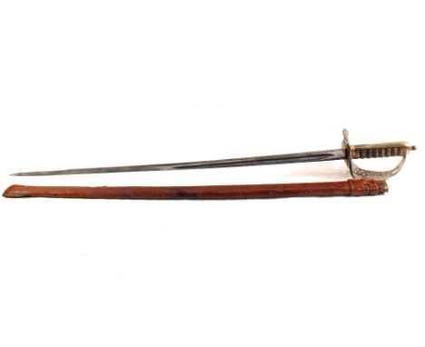 A G.R.V. model 1897 Officers sword with scabbard by Sanderson