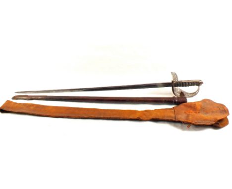 A G.R.V. model 1897 sword with scabbard and leather case, both by Wilkinson, S/No.42860, circa 1911