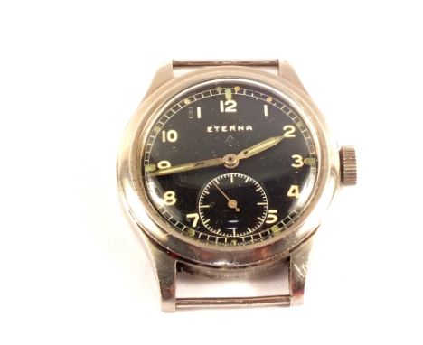 A British military wristwatch by 'Eterna' (one of the 'Dirty Dozen'), broad arrow W.W.W. P1228 3109556
