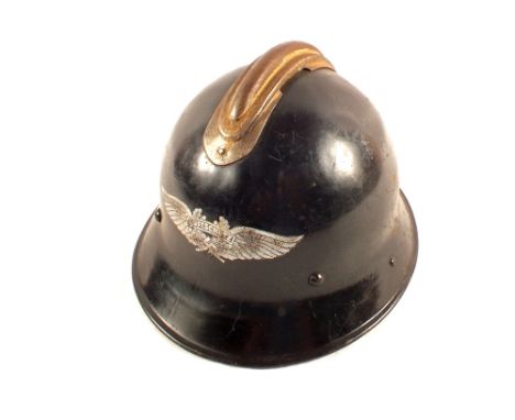 A German WWII Luftscutz helmet