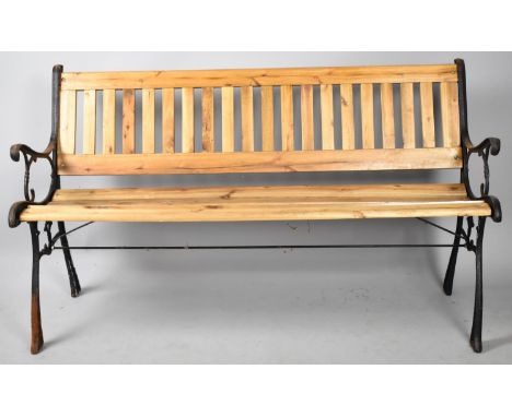 A Modern Two Seater Garden Bench, 128cm Wide 