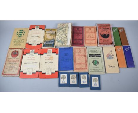 A Collection of Various Vintage Roadmaps, Fishing Maps, Ordnance Survey maps, Bridge Scorers etc 