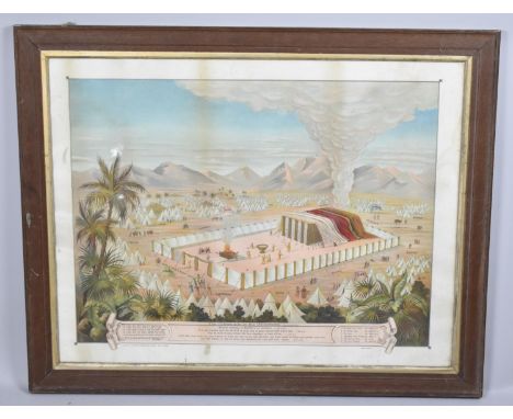 An Edwardian Religious Print, "The Tabernacle in the Wilderness", 77x60cm 