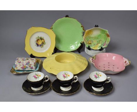 A Collection of Various Mid 20th Century and later Ceramics to include Large Royal Winton Yellow Glazed Shaped Centre Bowl, V
