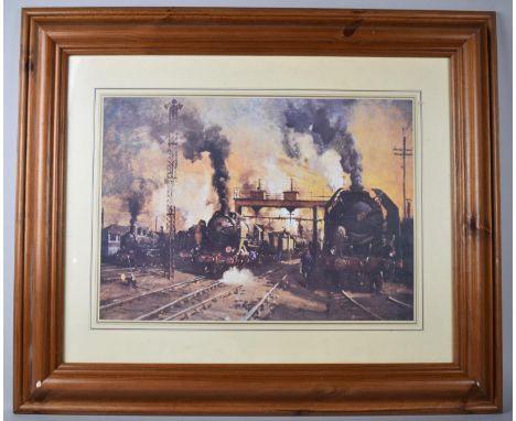 A Framed Railway Print, 39x28cm 