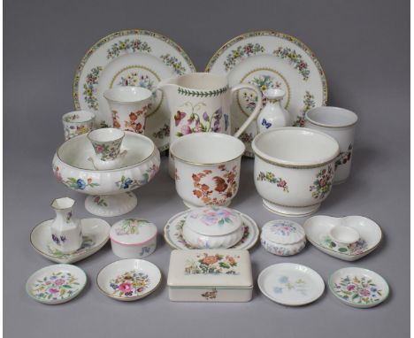 A Collection of Various Ceramics to comprise Portmeirion Jug (AF), Plates, Various Pin Dishes to include Minton, Wedgwood, Li