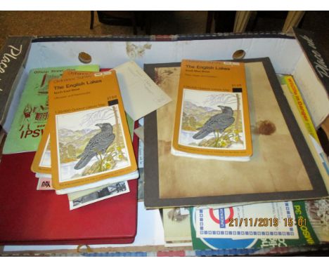 BOX CONTAINING MIXED ORDNANCE SURVEY MAPS, EPHEMERA, PHOTOGRAPHS ETC