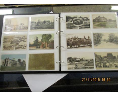 ALBUM CONTAINING VINTAGE POSTCARDS ETC