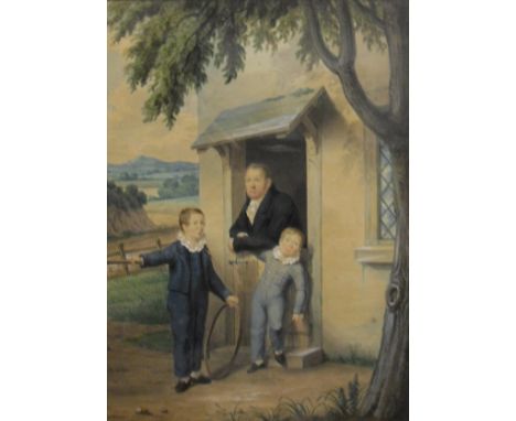 J HARRIS JUNR "William Starkey, 1772-1854, Richard William Starkey 1809-1890 and James Starkey 1813-1874", a family portrait,