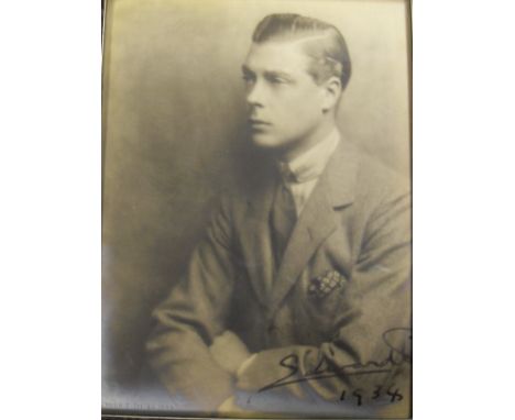 HUGH CECIL (1892-1939) bromide print, photographic portrait of Edward, Prince of Wales, future Edward VIII, seated, his arms 