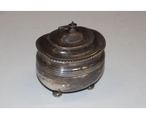 A F.A. Burridge, London 1895 silver caddy, approx. 246gms 