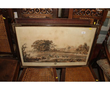 An antique coloured French print and an Edwardian print "The Joy Of Spring"