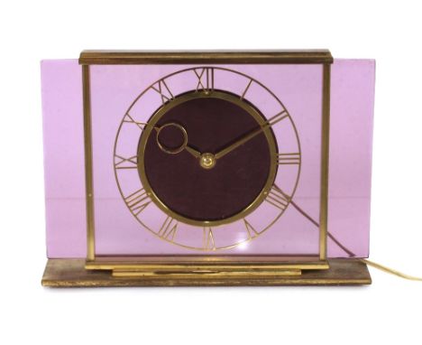 An Art Deco design electric mantel clock 