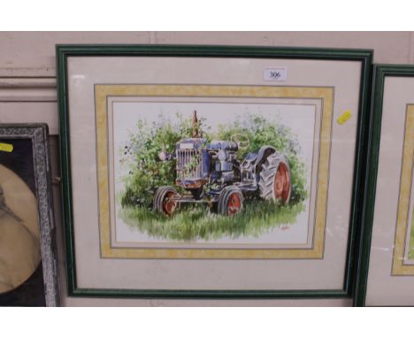 John Ryan, watercolour study of a tractor