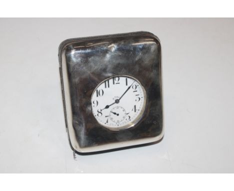 A Brevet movement 8 day pocket watch, inscribed to the reverse "Teddie, February 1925" contained in silver mounted case