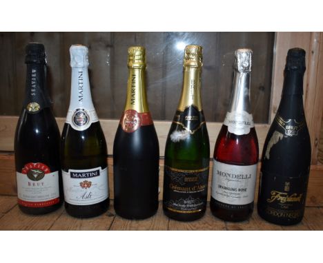 Sixteen various bottles of sparkling wine. (16) 