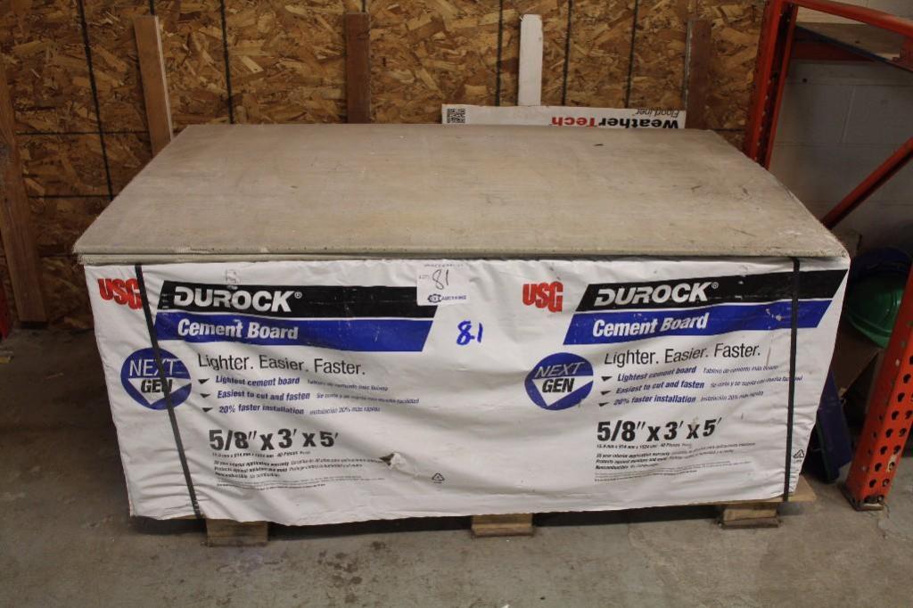 DUROCK cement board 5/8" x 3" x 5'