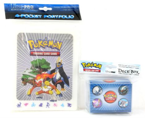 Pokémon TCG - 4-Pocket Portfolio & Deck-Box Sealed. This lot contains an official sealed Pokémon TCG 4-Pocket Portfolio and d