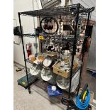 Lot of Wire Shelving Unit on Casters with Assorted Stainless Steel B | Rig Fee: HC or Contact Rigger