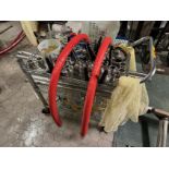 Lot of Utility Cart with Assorted Stainless Steel Brewing Parts | Rig Fee: HC or Contact Rigger