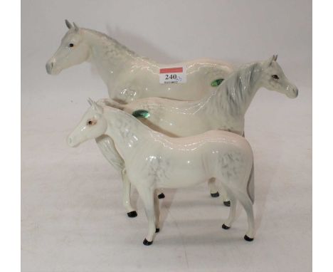 A Beswick model of an Arab Xiyal, model No. 1265, height 15.5cm, together with two others similarFoal – small chip to front t