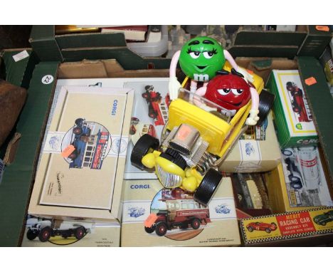 A collection of Corgi diecast model vehicles to include a plastic M&amp;M dispenser
