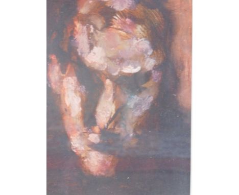Bernard Clinton Culshaw (b.1944). Portrait of a gentleman, quarter profile, oil on card, unsigned, 19cm x 14cm.