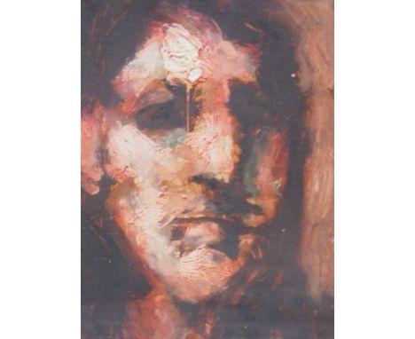 Bernard Clinton Culshaw (b.1944). Portrait of a gentleman, quarter profile, oil on card, unsigned, 19cm x 14cm.