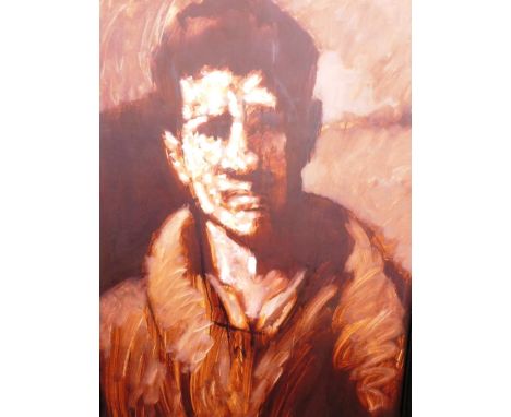 Bernard Clinton Culshaw (b.1944). Portrait of a young man, oil on board, signed verso, 151cm x 103cm.