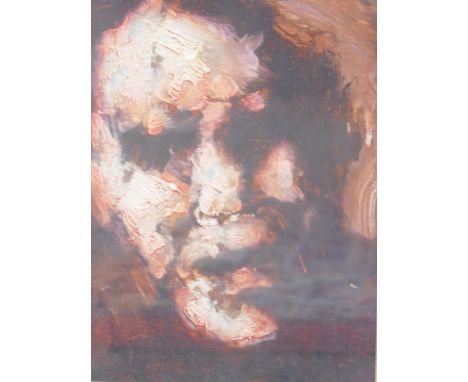 Bernard Clinton Culshaw (b.1944). Portrait of a gentleman, quarter profile, oil on card, unsigned, 19cm x 15cm.