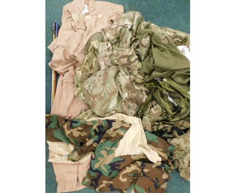 Various Khaki and other army uniform.