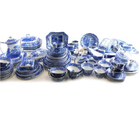 A comprehensive Copeland Spode and other blue and white pottery dinner service, to include mainly Copeland Spode Italian patt