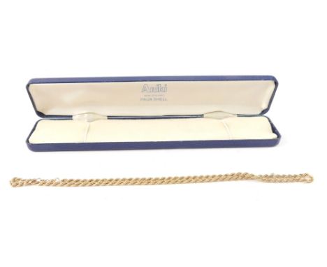  9ct gold rope twist neck chain, 36cm long, 5.4g.