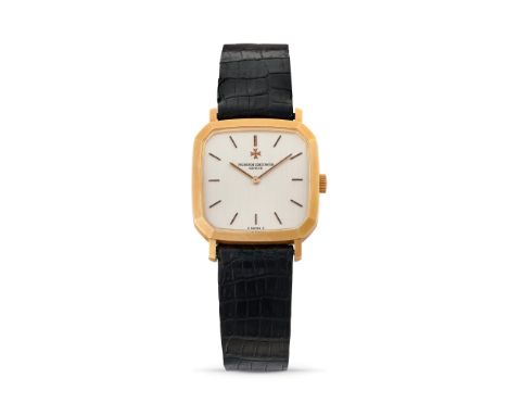 Vacheron Constantin 15025 New-old-stock, 80s18k gold octagonal case, n.534652.Argenté dial with brushed finishing, applied in