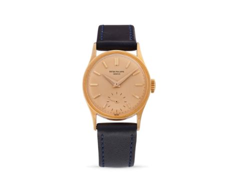 Patek Philippe Calatrava 96, 40s18k gold round case, n.298335, engraved case back.Cream coloured dial, applied indexes.Hand-w