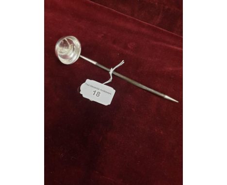 Silver Hallmarked Georgian Ladle 1801 Makers Mark Thomas Willmore with Whale Bone Handle And Silver Finial 
