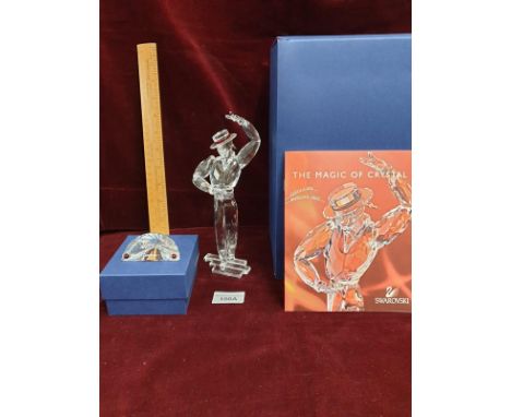 Large Stunning Swarovski Crystal The Magic Of Dance Figure Antonio With Box And Plaque Boxed 22cms Rare Signed Piece 