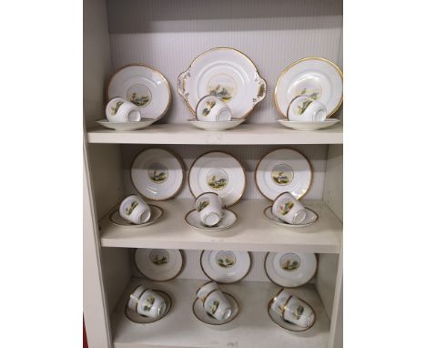 Scottish scene victorian tea service. 