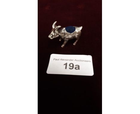 Rare Silver Goat Pin Cushion 925 