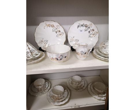 Scottish thistle scene tea service. 