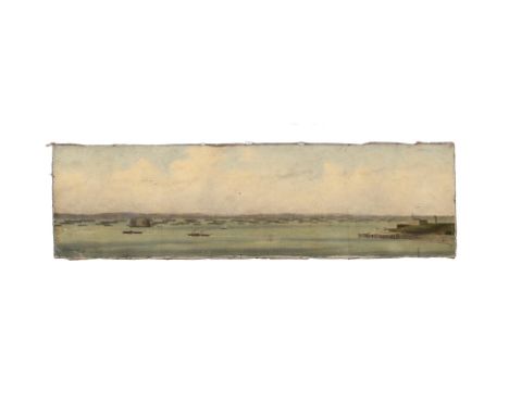 G. DEACON (BRITISH 19TH CENTURY) DIAMOND JUBILEE NAVAL REVIEW, SPITHEAD, 1897  Oil on canvas  Signed and dated '97' (lower le