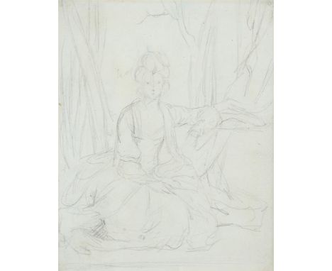 SIR JOSHUA REYNOLDS  (BRITISH 1723-1792) PRELIMINARY SKETCH OF FRANCES PRATT, AFTERWARDS MARCHIONESS CAMERON Pencil Bearing p